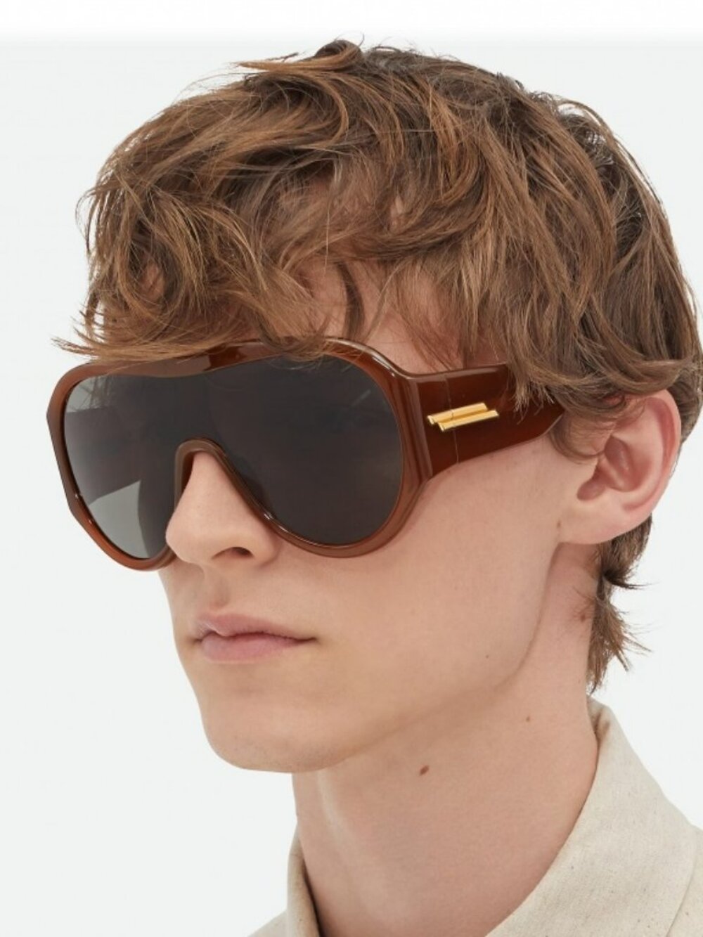 Bottega Veneta Men Sunglasses Brown Grey BV1345S 005 NEW AUTHENTIC
